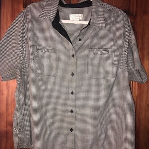 Black and white checkered shirt